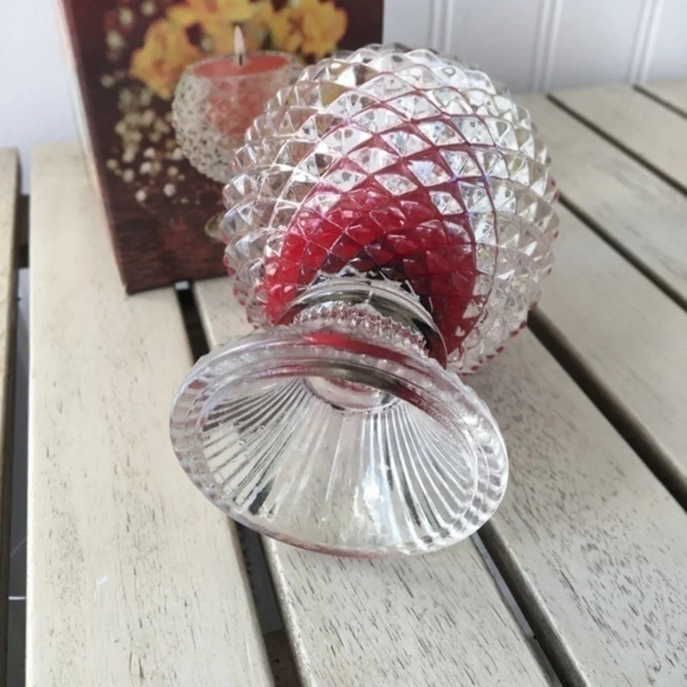 Vtg Avon Facets of Light Bayberry Candle Holder